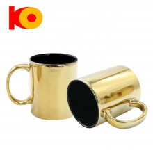 Nouveau design tasses de thé en céramique revêtement en argent électroplé